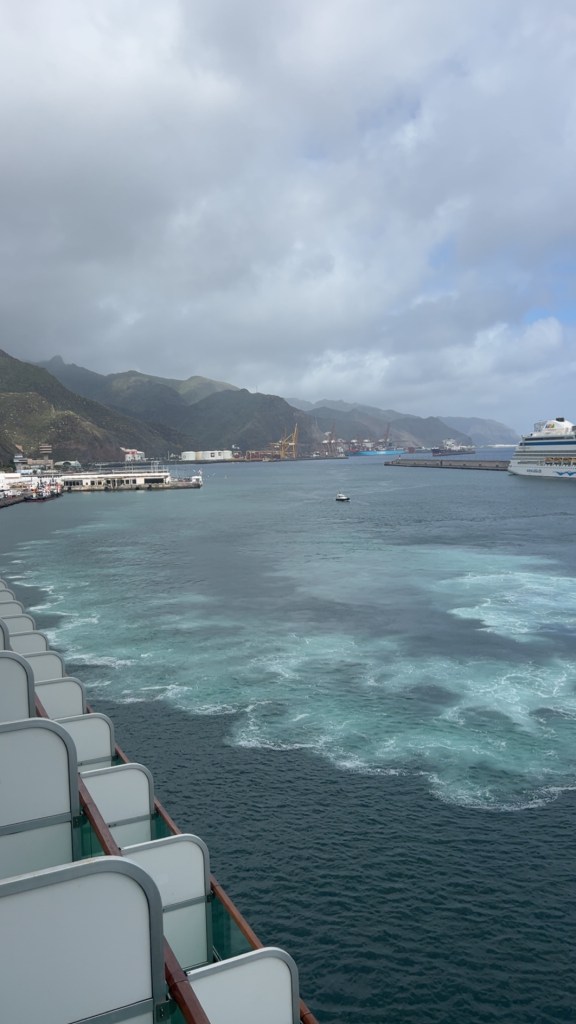 View of Santa Cruz de Tenerife landscape from our balcony.