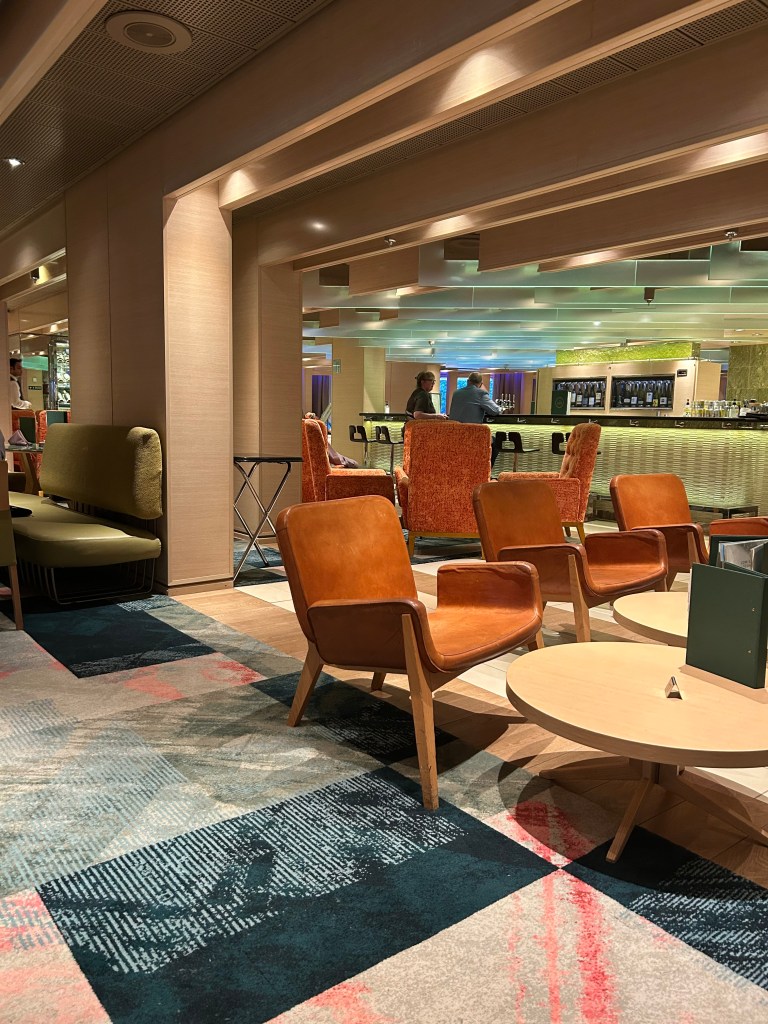 Inside of the specialty restaurant, The Glass House on P&O Azura