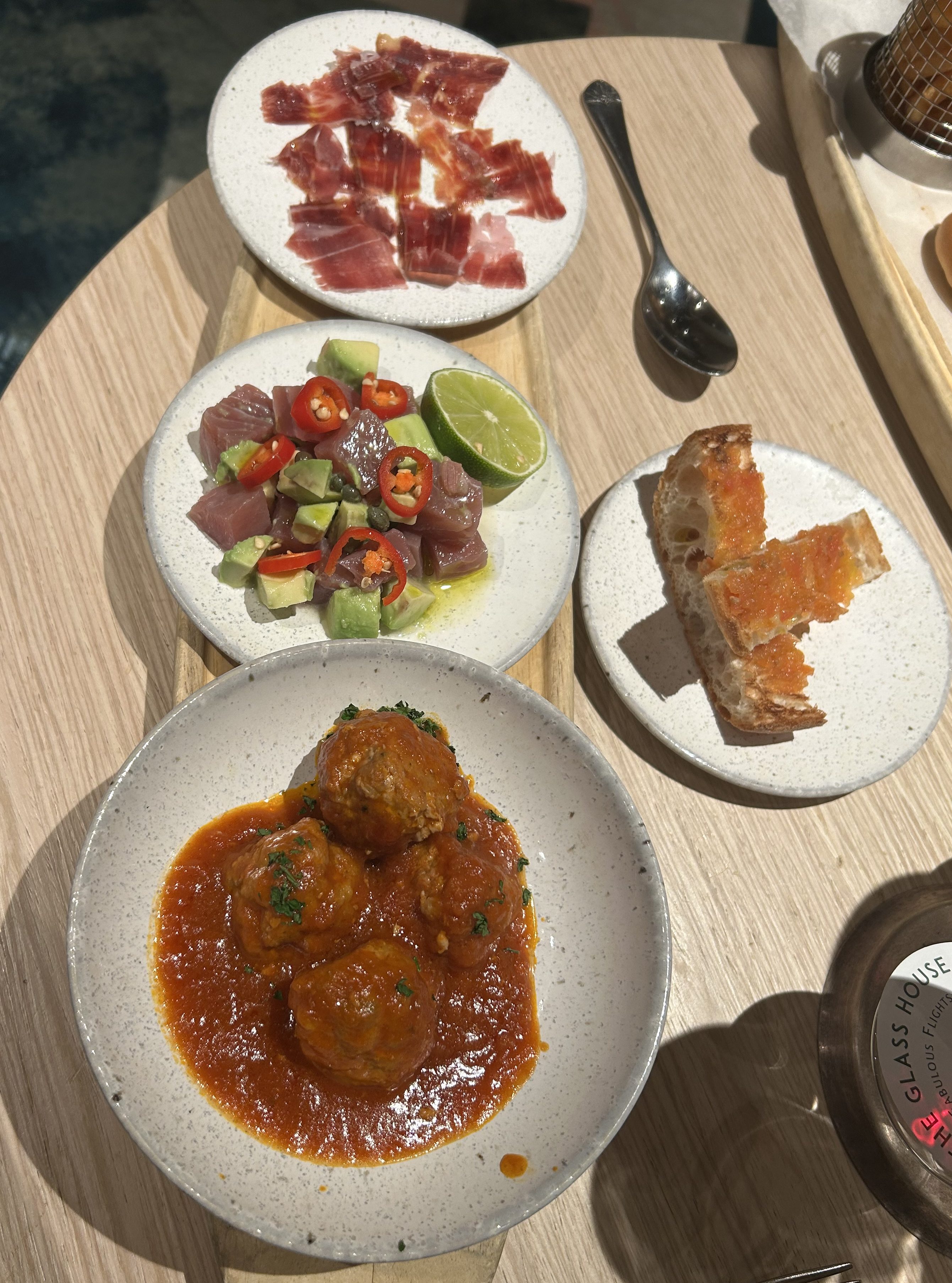 Tapas dinner at The Glass House restaurant on P&O Azura