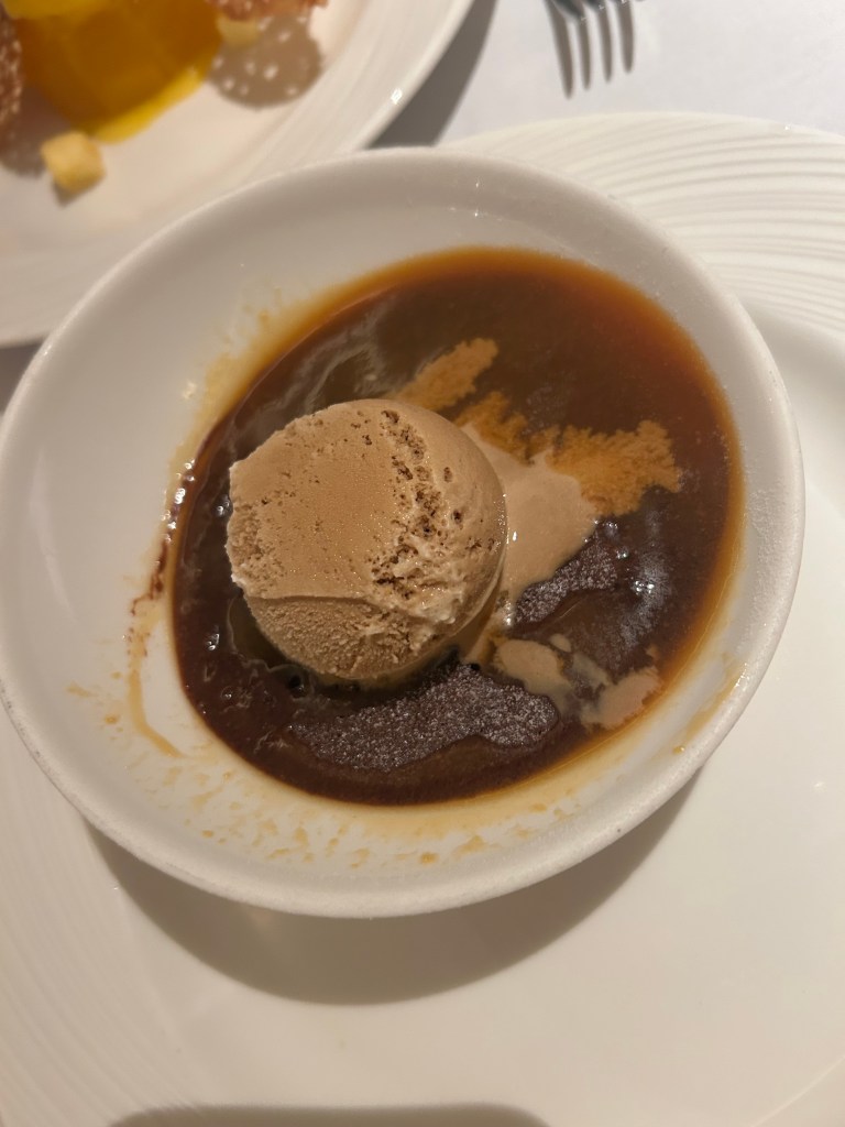 Dessert in main dining room on Black Tie celebration night