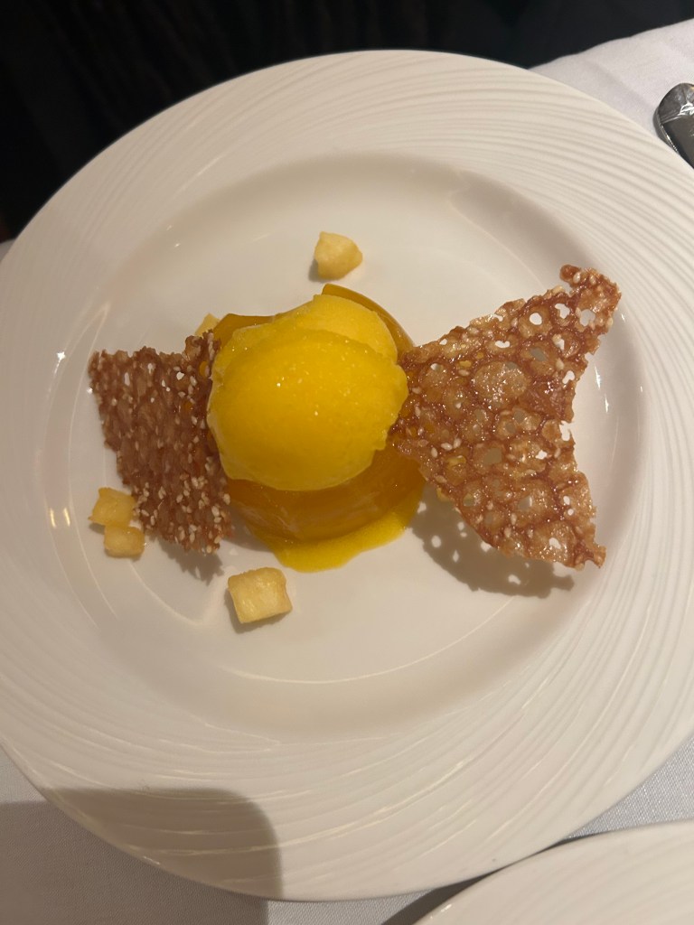Dessert in main dining room on Black Tie celebration night