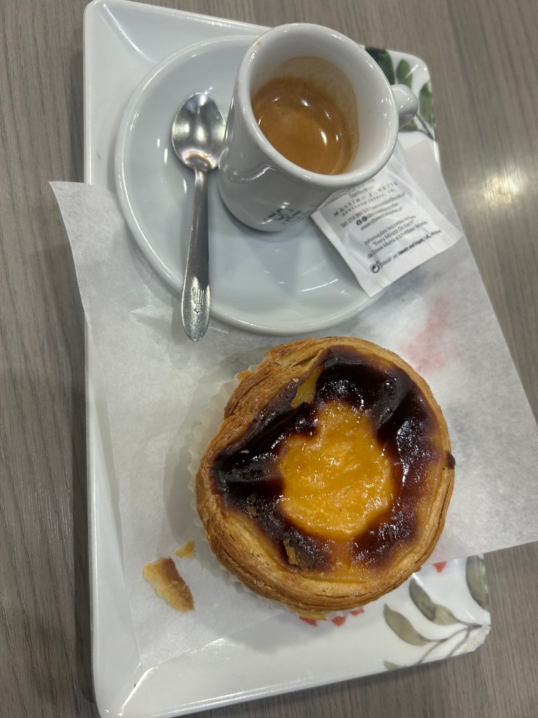 Espresso and Portuguese custard tart