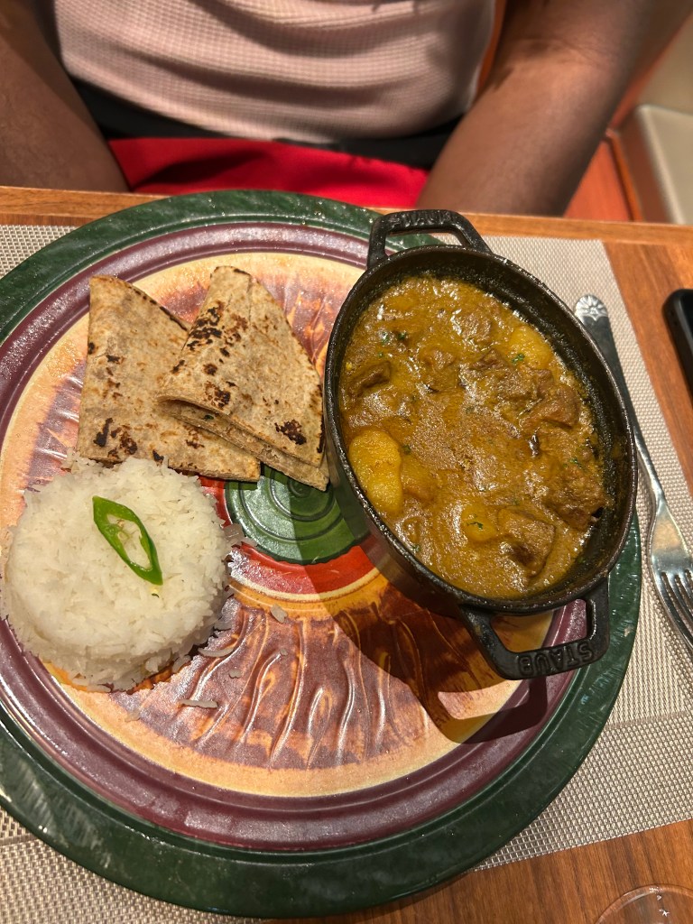 Slow-cooked curried goat pot from The Beach House restaurant