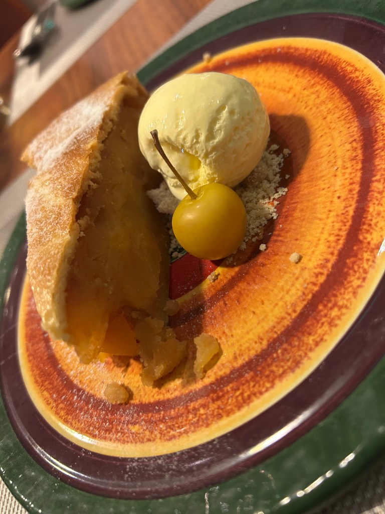 Deep fried apple pie at The Beach House restaurant