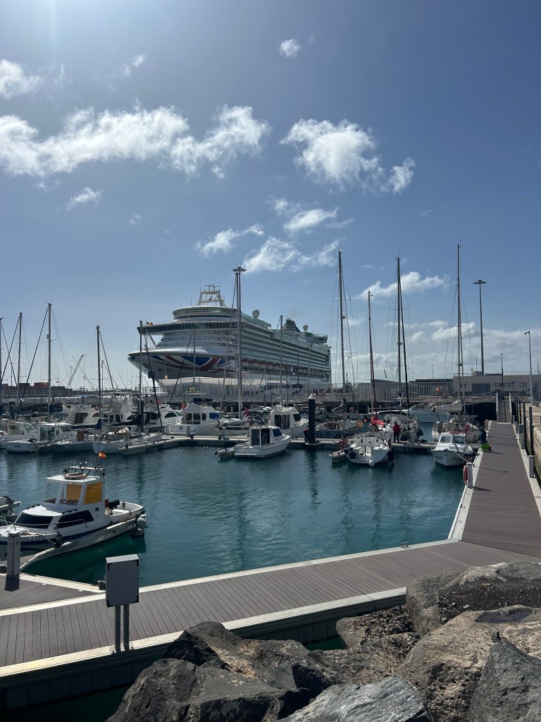 P&O Azura docked in Fuerteventura