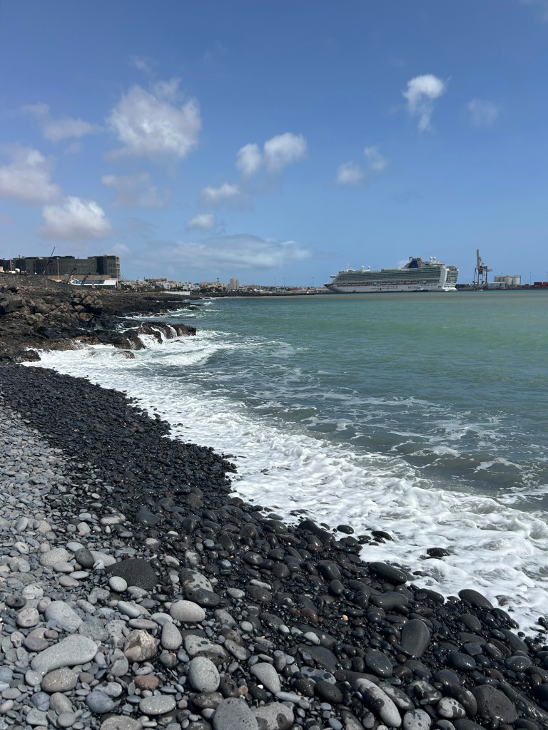Views from the coastal path on the backside of the convention center in Puerto del Rosario, Fuerteventura